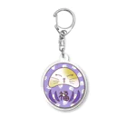 lovenyanshopのにゃんダルマ　紫　福 Acrylic Key Chain