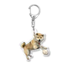 33/96の柴犬まる子(ロープ遊び) Acrylic Key Chain