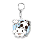 イラスト MONYAAT のズレちゃんとくもちゃん Acrylic Key Chain