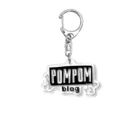 mf@PomPomBlogのPomPomBlog Logo（black） Acrylic Key Chain