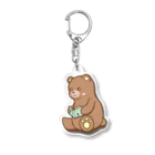 neko-neko-nekoの読書くま Acrylic Key Chain