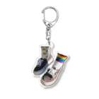 ○ ポ ン ポ ン ○のあし Acrylic Key Chain