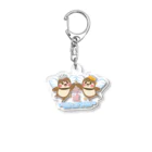 “すずめのおみせ” SUZURI店のANGELだいちゃん＆りんちゃん Acrylic Key Chain