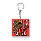 oekaki/ROUTE ONEのスケボーと猿とオーリー Acrylic Key Chain