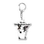 Doggie FreaksのSilken freaks（Black & White） アクリルキーホルダー