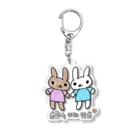 grk0 🌟ウサギのチャとシロ〜時々カッパのウサギのチャとシロ Acrylic Key Chain