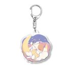 はとむぎのおやすみこむぎ Acrylic Key Chain