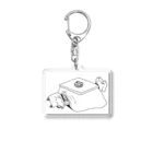 犬似の猫の犬小屋の犬似の猫＆後輩ジョンのグッズ(こたつver) Acrylic Key Chain