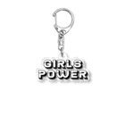 DeaRegaloのGirls power モノクロ アクリルキーホルダー