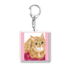 WAMI ARTの茶トラ Acrylic Key Chain