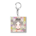 いもこみのねこちゃんとおはな Acrylic Key Chain