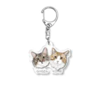 みきぞーん｜保護猫 ミッキー画伯と肉球とおともだちのgyoza&kome Acrylic Key Chain