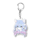 週末またねのにゃんこ少女 Acrylic Key Chain