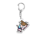 アート宇都宮(ARTUTSUNOMIYA)の阿波踊りをする子猫 Acrylic Key Chain