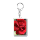 m(･∀･)の赤い薔薇 Acrylic Key Chain