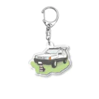 pandaticsの【白】ぱんだと黒柴 Acrylic Key Chain