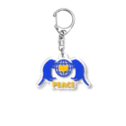 保護猫支援ショップ・パール女将のお宿のpeace  Acrylic Key Chain