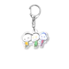 うめぼしととまととごはん。の手をつなごう。 Acrylic Key Chain