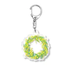 satoharuのミモザのリース Acrylic Key Chain