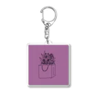 hoquのFlower in bag Acrylic Key Chain