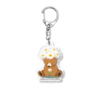 マヅメ ミユキ | atelier paccaのはなくま　デイジー Acrylic Key Chain