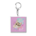 みきぞーん｜保護猫 ミッキー画伯と肉球とおともだちのlizu ×　お花畑 Acrylic Key Chain