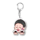 くま子さんのお遊び場の決して目を合わせないおにじょ Acrylic Key Chain