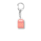 動物好きのドット絵お守り　赤 Acrylic Key Chain