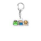 ☆あゆ ころ たろの☆ ハッピーライフのドット絵仲良し　 Acrylic Key Chain