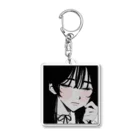 れんのぐっずの萌え袖黒髪ロングちゃん Acrylic Key Chain