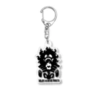 白黒灰脂オリジナルイラストグッズSHOP『熊猫動物園』のHEART NI HI WO TSUKETE Acrylic Key Chain