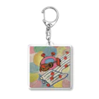 dog walk hit stickのトマトとカニ Acrylic Key Chain