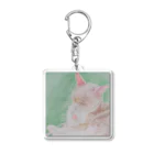 理絵のねこ ぽかぽか Acrylic Key Chain