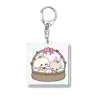 pote©o*  ハンドメイドドッグウェアの風香ちゃん涼香ちゃんイースターバージョン Acrylic Key Chain