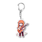 天雨さあまの天気屋さんのベースガール　桃 Acrylic Key Chain