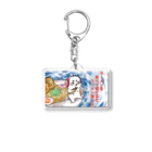 もみあげカワウソ本舗のラーメン大好きもみあげカワウソ Acrylic Key Chain