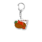 だらっと商店のそしらぬ顔のハンバーグ Acrylic Key Chain