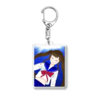 Sunshineの海中の女の子 Acrylic Key Chain