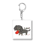 pote©o*  ハンドメイドドッグウェアのLeniちゃん Acrylic Key Chain