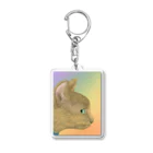 理絵のねこ 虹色 Acrylic Key Chain