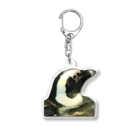 おれんじの右向きペンギン Acrylic Key Chain