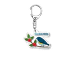 Teal Blue CoffeeのTeal Blue Bird Acrylic Key Chain