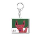 Kumano Shopの赤いキツネさん Acrylic Key Chain