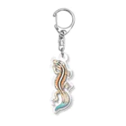 SHIMASATOMIのレオパードゲッコー　白 Acrylic Key Chain