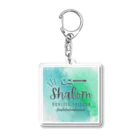 LEN@ukulen.chのShalom-paintgreen Acrylic Key Chain