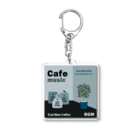 Teal Blue CoffeeのCafe music - Teal Blue Bird - Acrylic Key Chain