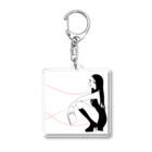 南口綾瀬 WEB STOREの I Love Books Acrylic Key Chain