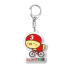 麻雀プロ競輪部の3番車ひよこ Acrylic Key Chain