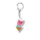 ねこイチゴのお店のアイスねこ Acrylic Key Chain