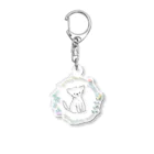 のげしのうちのいぬくんとおはな verクリア Acrylic Key Chain